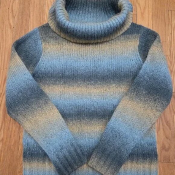 Woolrich Multicolor Ombre Wool Blend Big Turtleneck Sweater - Picture 1 of 10